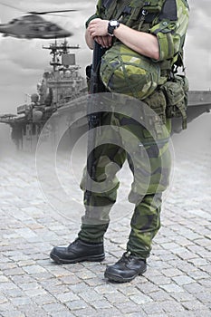 Armed soldier
