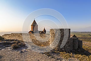 Armenia, Ararat valley, Khor Virap monastery near the border with Turkey