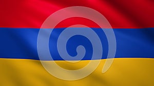 Armenia flag moves slightly in the wind
