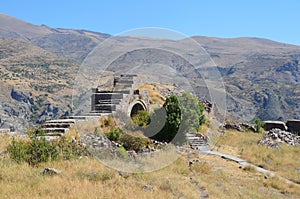 Armenia, fortress Smbataberd high in the mountains, 5th century, rebuilt in the 14th century