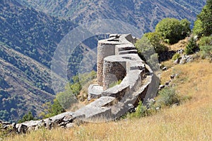 Armenia, fortress Smbataberd high in the mountains, 5th century, rebuilt in the 14th century