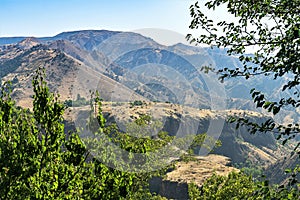 Armenia, Garni, September 2021. Beautiful views of the mountains and the surrounding nature.