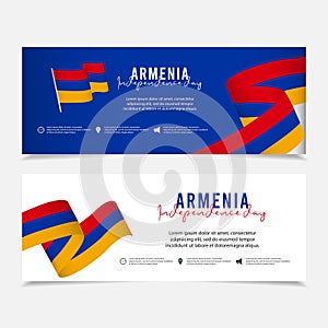 Armenia independence day design template. design for banner; greeting cards or print