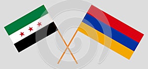 Armenia and Interim Government of Syria. Armenian and Coalition flags