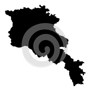 Armenia map silhouette vector illustration photo
