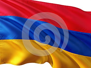 Armenia national flag on white background.