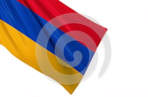 Armenia national flag on white background.