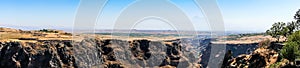 Armenia, Saghmosavank, September 2022. Panorama of the mountain gorge.