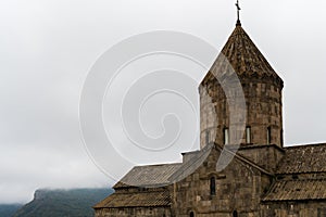 Armenia, Tatev, September 2022. Tower and dome of the Church of St. Gregory the Illuminator.