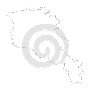 Armenia vector country map outline