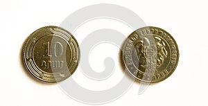 Armenian 10 dram coin 2003 year. Coin from Armenia