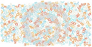 Armenian alphabet texture background photo