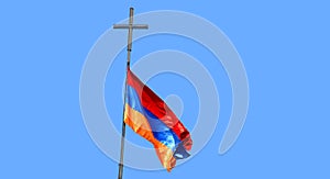 Armenian flag  and cross