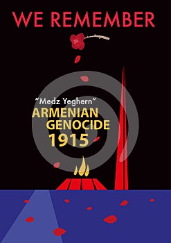 Armenian Genocide Memorial concept. Editable Clip Art.