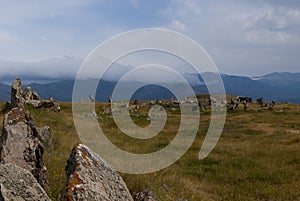 Stones row in Zorats Karer, Carenish, Dik-dik karer near Sisian, Syunik Province, Armenia photo