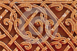 Armenian medieval ornament on the stone.