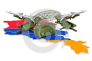 Armenian missile defence system concept, 3D rendering photo