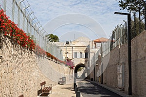 The Armenian Patriarchate  Street passing through the Armenian quarter leading to the Zion Gate in the old city of Jerusalem,