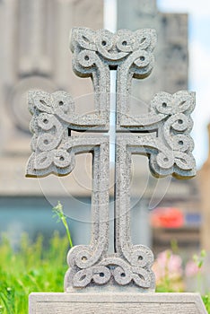 Armenian stone cross-shaped traditional