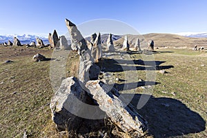 Armenian stone henge known also as Zorats Karer or Karahunj.