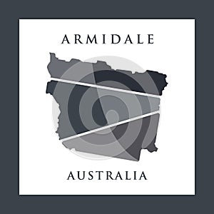 Armidale City Map Creative Logo