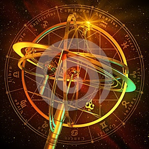 Stemma sfera zodiaco simboli Attraverso 