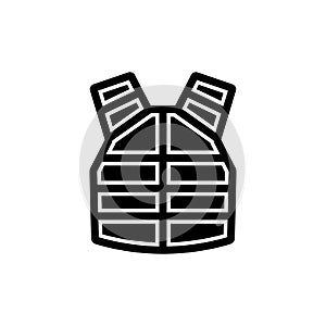 Armor vest icon isolated vector on white