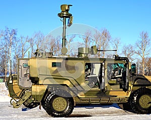 Armored car with armaments