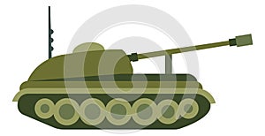 Armored infantry fightning vehicle. Green military transport