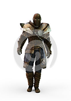 The Armored King`s Guard, 3D Illustration