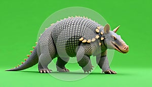 3D Render of Prehistoric Ankylosaur photo