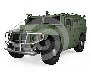 Armored SUV Truck Isolated