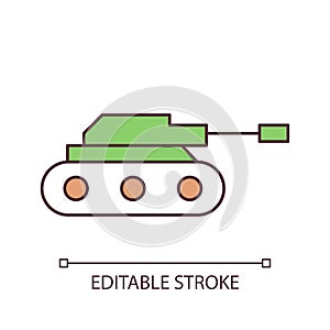 Armored tank war machine RGB color icon