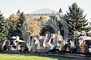 Armored train Hurban in Zvolen, Slovakia, World War II memorial