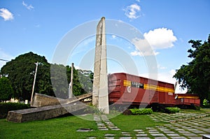 The Armored Train monument in Santa Clara, Cuba photo