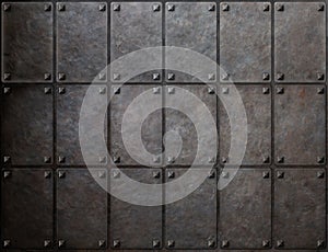 Armour metal texture with rivets background