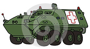 Armoured ambulance vehicle