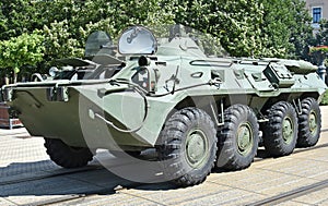 Armoured military vehicle on the street