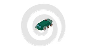 Armoured troop carrier wheeled icon animation