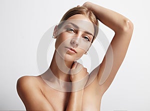 Armpit care of woman photo