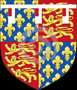 Glossy glass Arms of Lionel of Antwerp, 1st Duke of Clarence photo