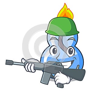 Army alcohol burner character cartoon photo