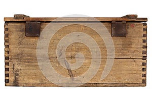 army ammunition wooden crate. top view