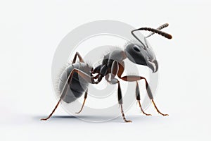 Army Ant isolated on solid white background. ai generative