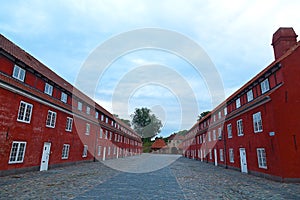 Army barracks at Kastellet Citadel in Copenhagen