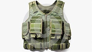 Army, Bulletproof vest isolated on white background