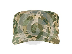 Army camouflaged cap photo