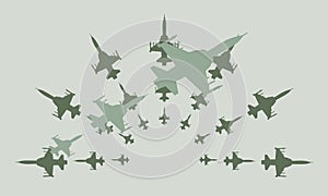 Army Fighter Jets Vector Design Clipart