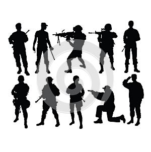 Army Force Silhouettes