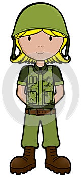 Army Girl -Vector